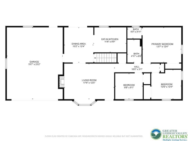 155 7th St, Tatamy Borough, PA 18085 - floor plan / room layout