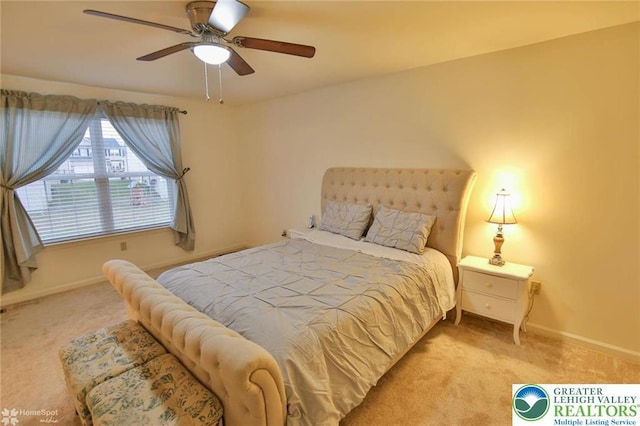 9 Krocks Rd, Upper Macungie Twp, PA 18104 - carpeted bedroom with baseboards and ceiling fan