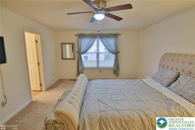 9 Krocks Rd, Upper Macungie Twp, PA 18104 - carpeted bedroom with baseboards and a ceiling fan