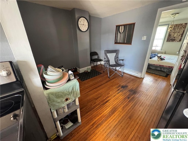 734 W Gordon St, Allentown City, PA 18102 - sitting room featuring wood-type flooring and baseboards