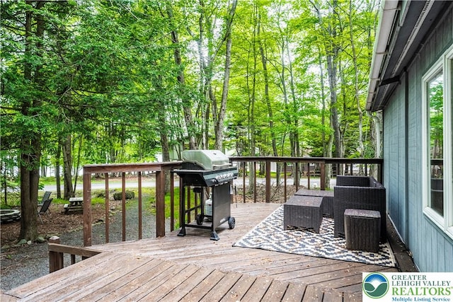 105 Honovi Dr, Tobyhanna Twp, PA 18347 - wooden terrace featuring area for grilling
