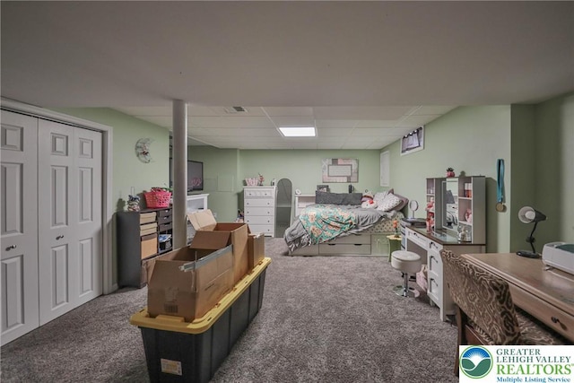 48 Craigie St, Easton, PA 18045 - finished basement featuring carpet and a paneled ceiling