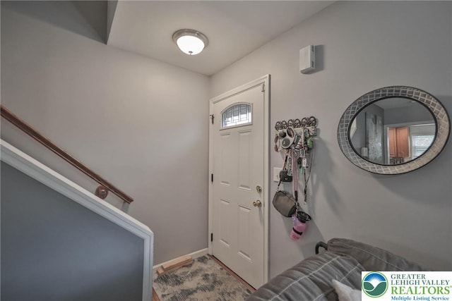 48 Craigie St, Easton, PA 18045 - foyer entrance with baseboards and stairs