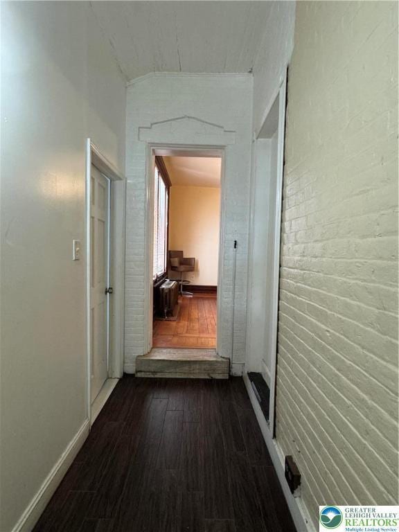 528 N 6th St, Allentown City, PA 18102 - hall featuring dark wood-type flooring and baseboards