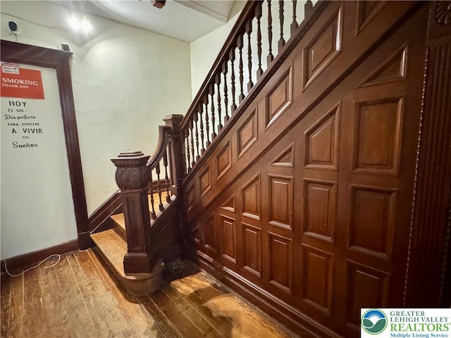 528 N 6th St, Allentown City, PA 18102 - stairs featuring hardwood / wood-style flooring