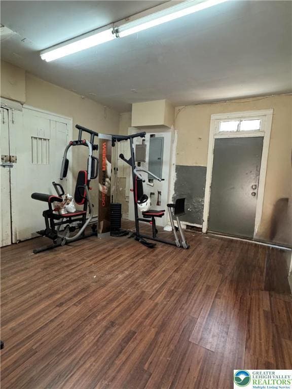 528 N 6th St, Allentown City, PA 18102 - exercise area featuring wood finished floors
