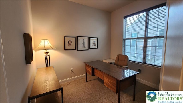 4082 Rutz Ln, South Whitehall Twp, PA 18104 - carpeted home office featuring baseboards and healthy amount of natural light