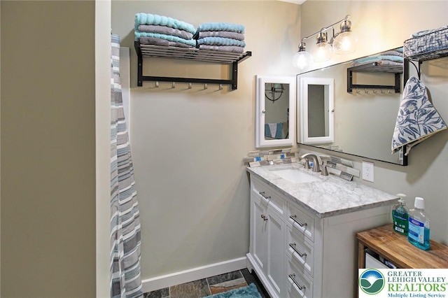 8539 Rextown Rd, Slatington Borough, PA 18080 - full bathroom with vanity and baseboards