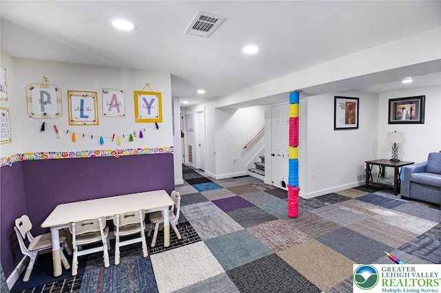 8539 Rextown Rd, Slatington Borough, PA 18080 - playroom with recessed lighting and baseboards