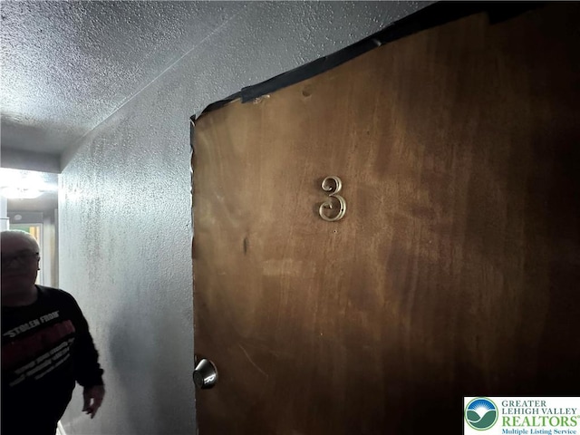 321 W Broad St, Tamaqua Borough, PA 18252 - detailed view of a textured ceiling and a textured wall