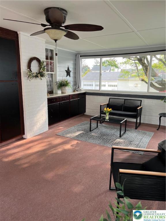 1540 Riegel St, Hellertown Borough, PA 18055 - sunroom featuring ceiling fan