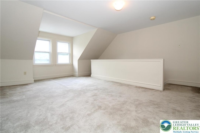 1171 E 4th St, Bethlehem City, PA 18015 - bonus room featuring carpet flooring, vaulted ceiling, and baseboards