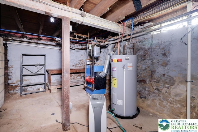 735 Beaver Run Dr, Mahoning Township, PA 18235 - unfinished below grade area featuring water heater