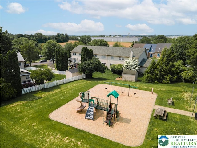 1411 Howard Ln, Palmer Twp, PA 18045 - community jungle gym with a residential view