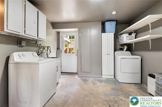 201 S 15th St, Emmaus Borough, PA 18049 - laundry room featuring cabinet space and washing machine and clothes dryer