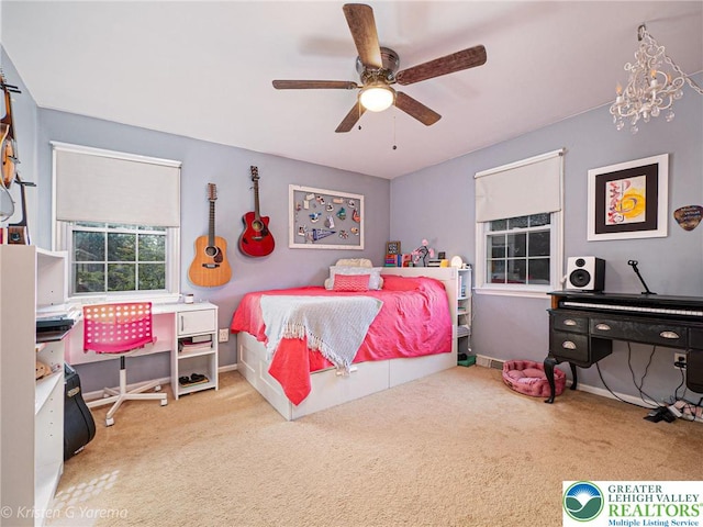 5054 Rainbow Ct, Lower Macungie Twp, PA 18106 - bedroom featuring carpet floors and a ceiling fan