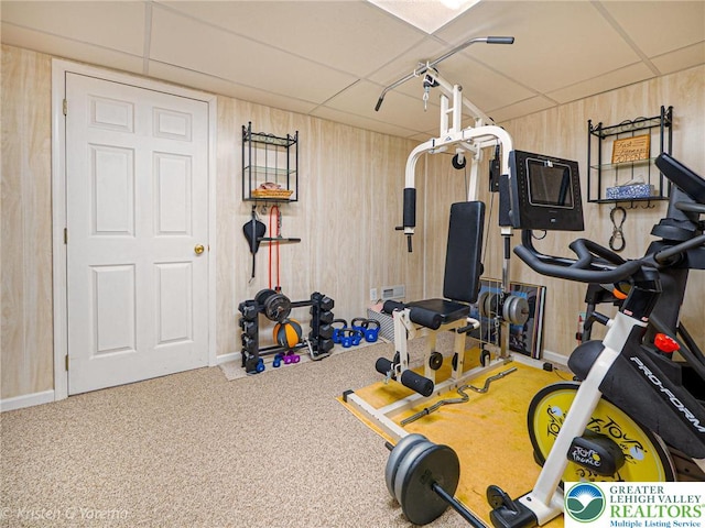 5054 Rainbow Ct, Lower Macungie Twp, PA 18106 - workout area with carpet flooring