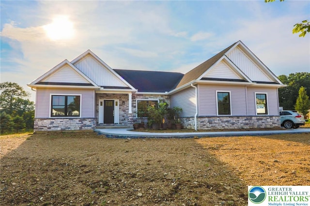 448 Long Lane Rd, Lehigh Twp, PA 18088 - craftsman inspired home with stone siding and board and batten siding