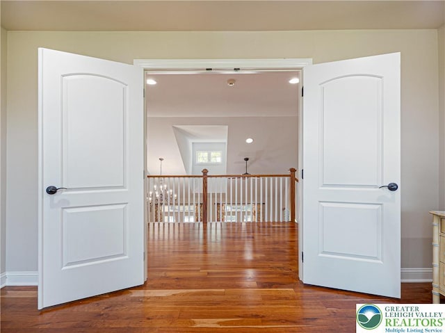 5355 Saucon Ridge Rd, Upper Saucon Twp, PA 18036 - hall with wood finished floors and baseboards