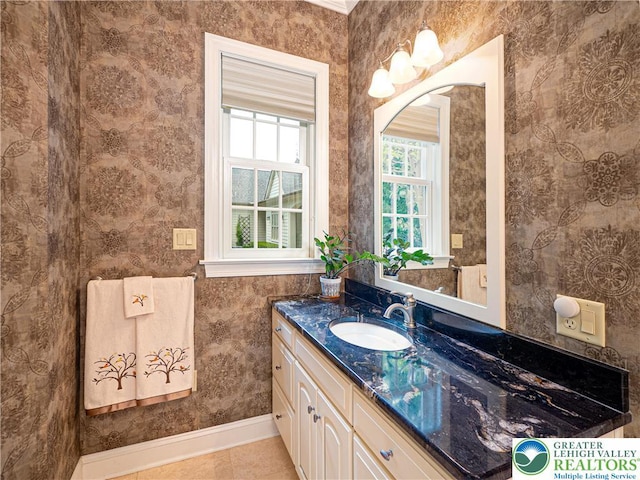 5355 Saucon Ridge Rd, Upper Saucon Twp, PA 18036 - bathroom featuring vanity and baseboards