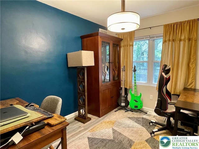 938 N Broad St, Allentown City, PA 18104 - office featuring baseboards and light wood-type flooring