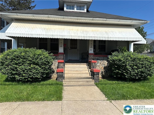 30 S 16th St, Wilson Borough, PA 18042 - view of front of house featuring covered porch and stone siding