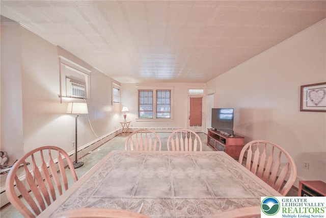 30 S 16th St, Wilson Boro, PA 18042 - dining area featuring a wall mounted air conditioner