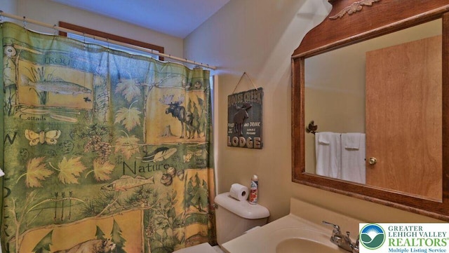 97 Lucretius Trl, Penn Forest Twp, PA 18210 - bathroom featuring toilet, a shower with shower curtain, and vanity