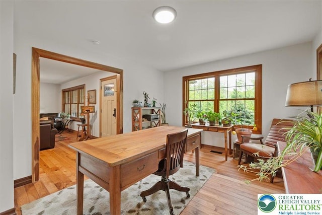 127 Timber Lake Dr, Barrett Twp, PA 18325 - office area featuring light wood finished floors