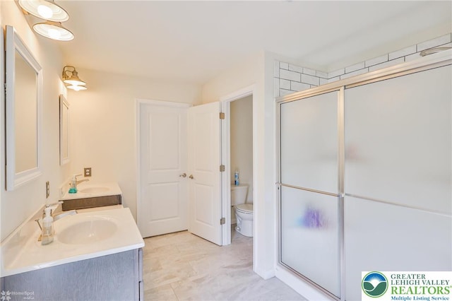 217 E Dell Rd, Moore Twp, PA 18014 - full bath with vanity, toilet, and a stall shower