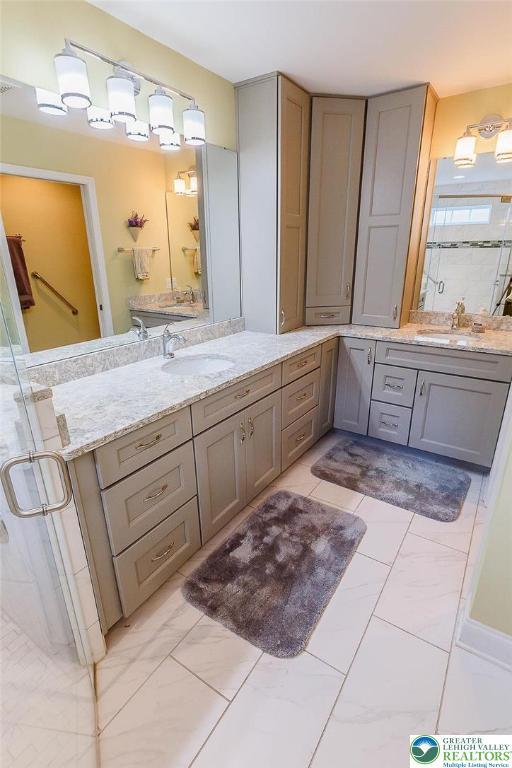 1069 Resolution Dr, Bethlehem City, PA 18017 - full bathroom with a stall shower and vanity