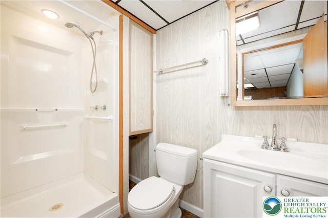 68 Knoll Cir, Boyertown, PA 19512 - bathroom with a stall shower, toilet, and vanity