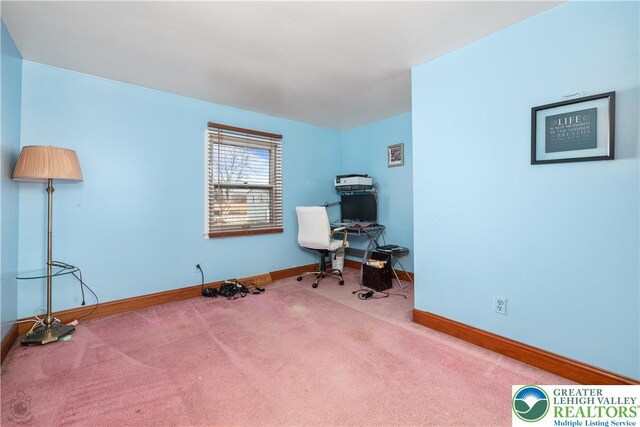 990 Hill Dr, Lower Macungie Twp, PA 18103 - office area featuring carpet and baseboards