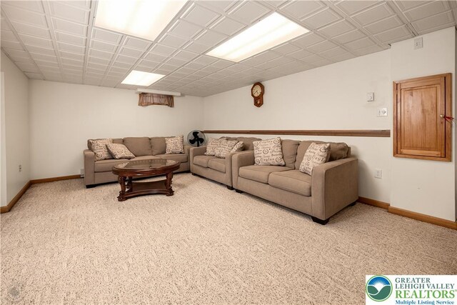 990 Hill Dr, Lower Macungie Twp, PA 18103 - living room featuring baseboards and carpet floors