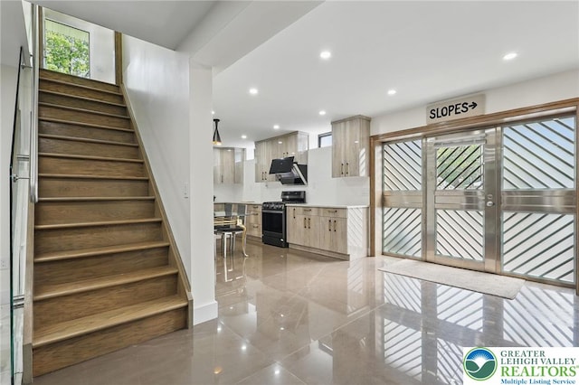 116 Peechatka, Pocono Twp, PA 18332 - stairs featuring recessed lighting