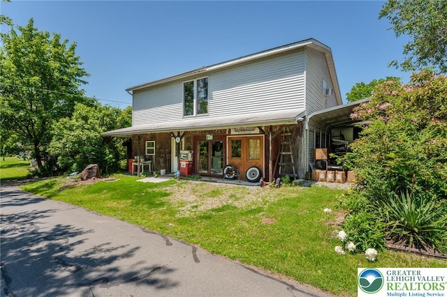 150 Lehigh St, Franklin Twp, PA 18235 - view of front of home with a front lawn and covered porch