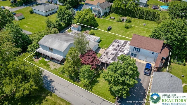 150 Lehigh St, Franklin Twp, PA 18235 - aerial view of property and surrounding area with property parcel outlined
