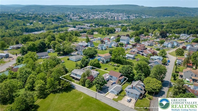 150 Lehigh St, Franklin Twp, PA 18235 - aerial view of residential area with property parcel outlined