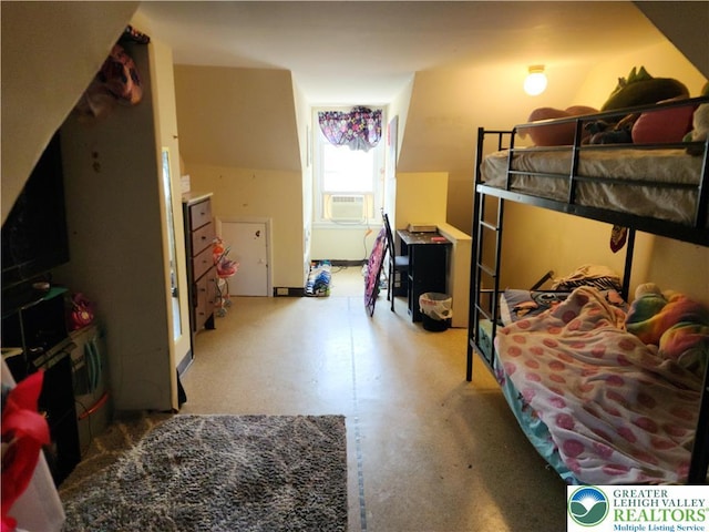 1016 Spruce St, Easton, PA 18042 - bedroom featuring cooling unit and concrete flooring
