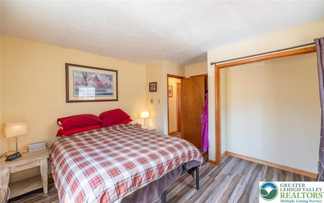 354 Kilmer Trl, Penn Forest Twp, PA 18210 - bedroom with wood finished floors, baseboards, and a closet