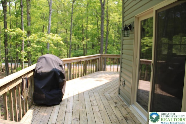 354 Kilmer Trl, Penn Forest Twp, PA 18210 - wooden terrace with a grill