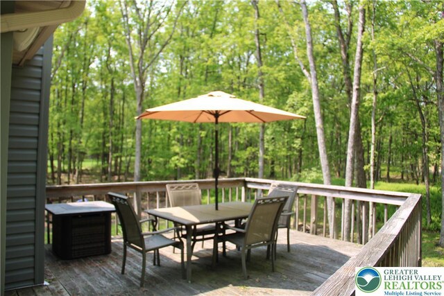 354 Kilmer Trl, Penn Forest Twp, PA 18210 - deck featuring outdoor dining space