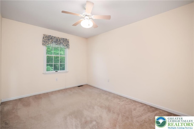 730 Buttermilk Rd, Williams Twp, PA 18055 - carpeted empty room featuring baseboards and ceiling fan