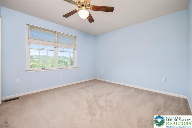730 Buttermilk Rd, Williams Twp, PA 18055 - carpeted empty room featuring baseboards and a ceiling fan