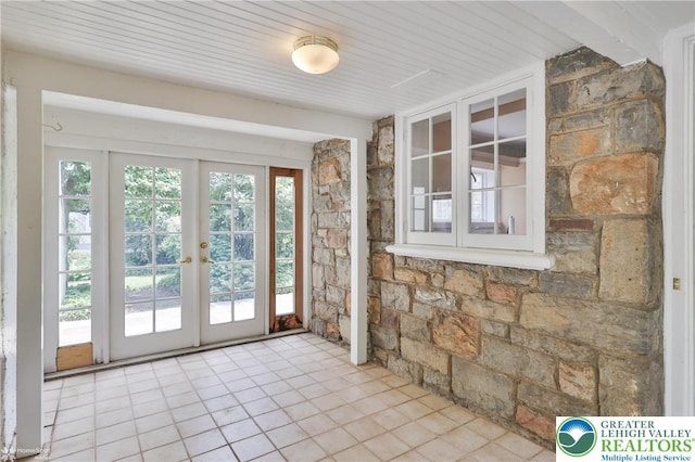 145 N Main St, Allentown City, PA 18104 - doorway to outside with light tile patterned flooring and french doors