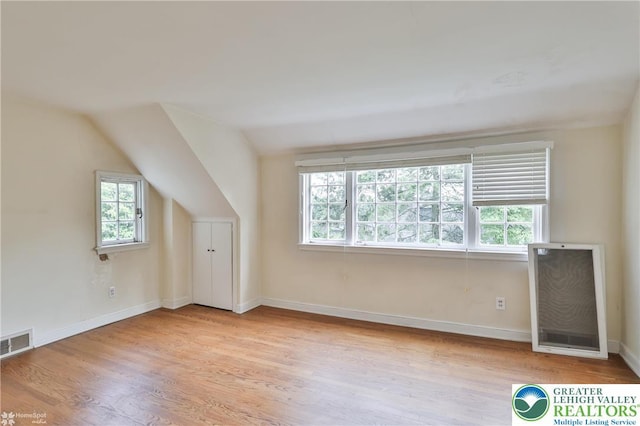 145 N Main St, Allentown City, PA 18104 - additional living space featuring wood finished floors, baseboards, and lofted ceiling