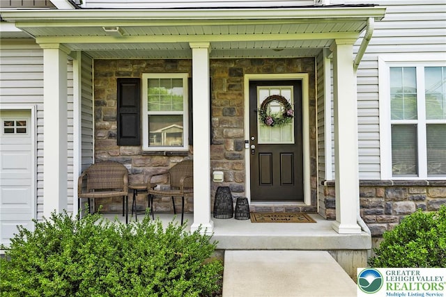 1404 Waverly Ave, Easton, PA 18040 - entrance to property featuring stone siding and a porch
