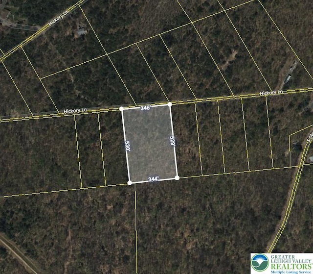 3018 Hickory Ln Unit 3018, Luzerne, PA 18655 - aerial map of property and surrounding area featuring property parcel outlined