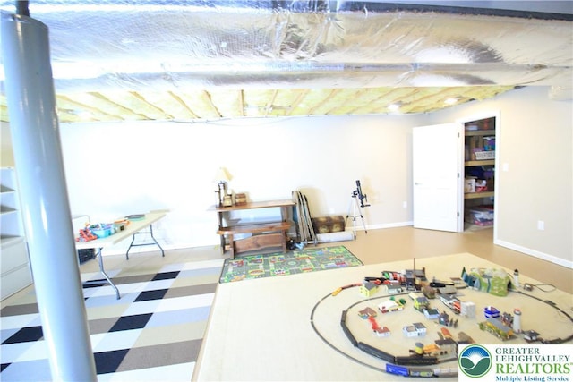 472 Bauer Rd, Moore Twp, PA 18014 - finished basement featuring tile patterned floors