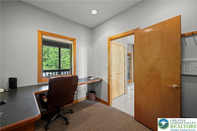 3353 Spring Valley Rd, Washington Twp, PA 18080 - tiled home office with carpet flooring